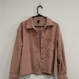 SHEIN Rose Pink Button Down Shirt